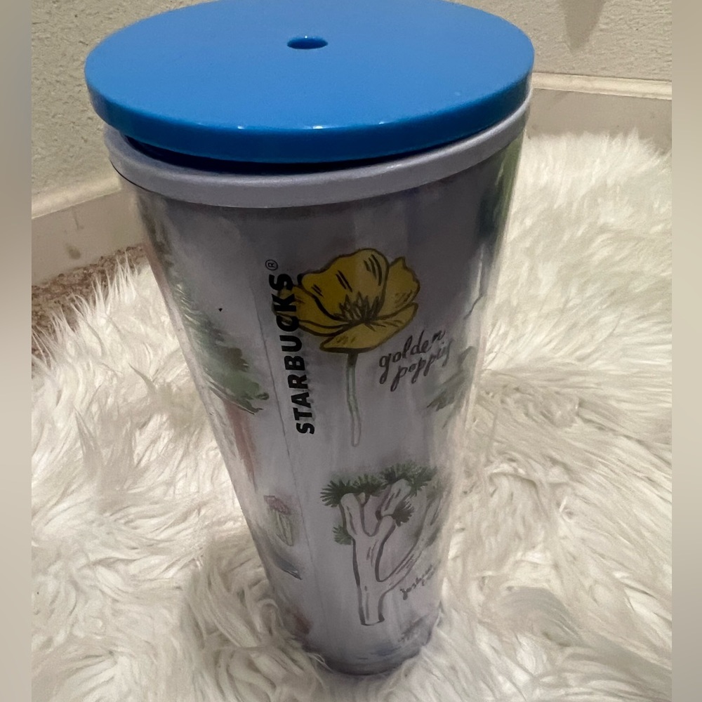 Starbucks Spring 2019 California State Venti Tumbler 24 Oz Clear Cup‎